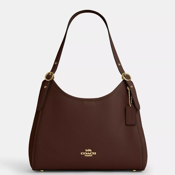 Coach Handbags - Coach Maple/Gold Leather Shoulder Bag